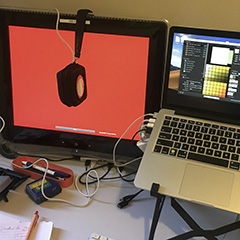 PC Screen being calibrated