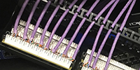 terminated cat 6 patch bar detail